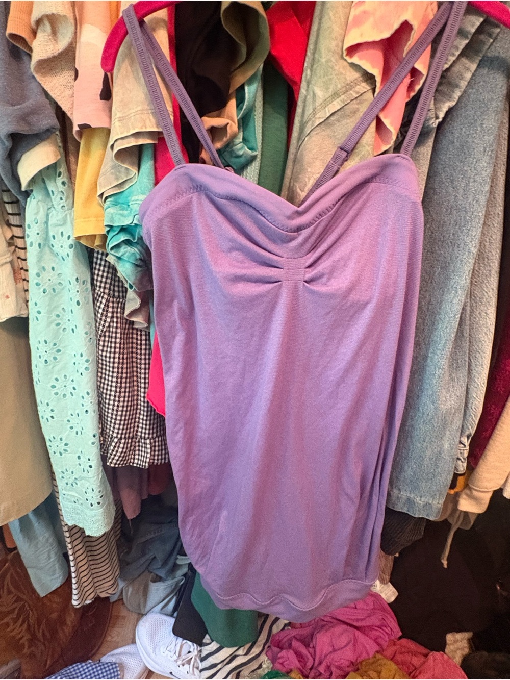 lululemon athletica Lavender Ruched Spaghetti-Strap Tank